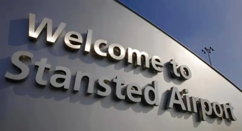 welcome to Stansted airport sign London Stansted airport STN United Kingdom